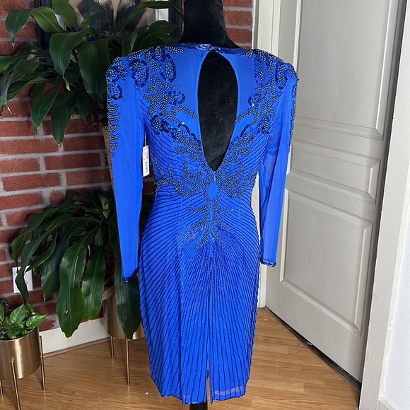 Blue Sequin Dress - Picture 3 of 5